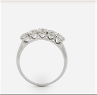 Anello Promesse Donna in Oro bianco Diamante FTCF020